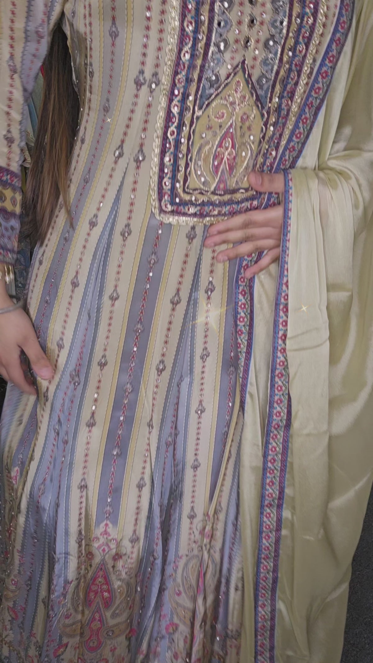 Aanya - pure Crepe Anarkali