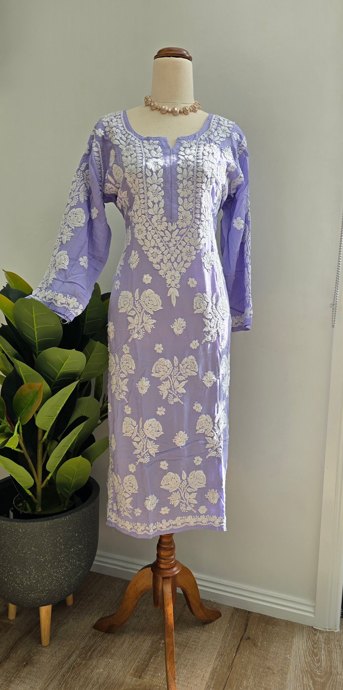 Modal 3D work Chikankari Kurtis