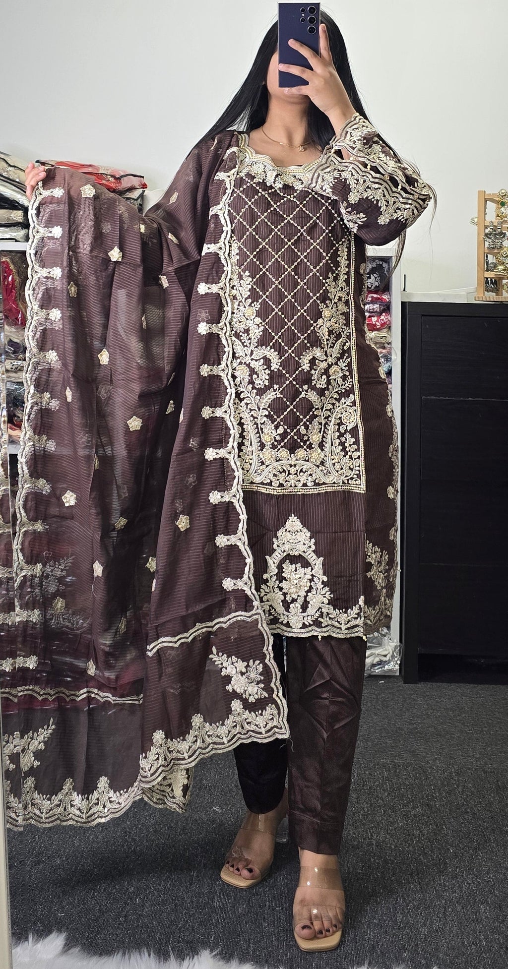 Designer - Tissue organza Pakistani Style suit