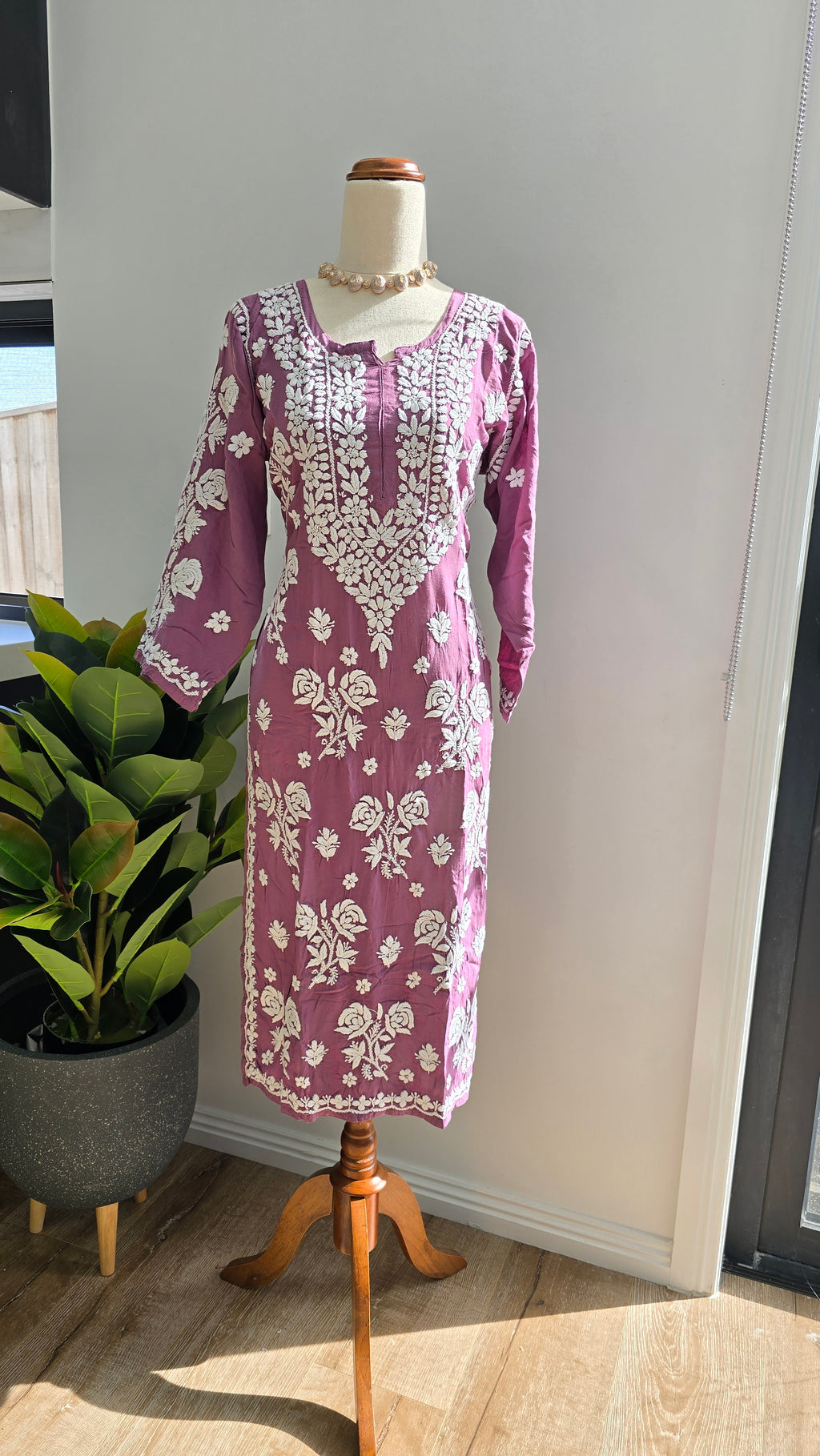Modal 3D work Chikankari Kurtis