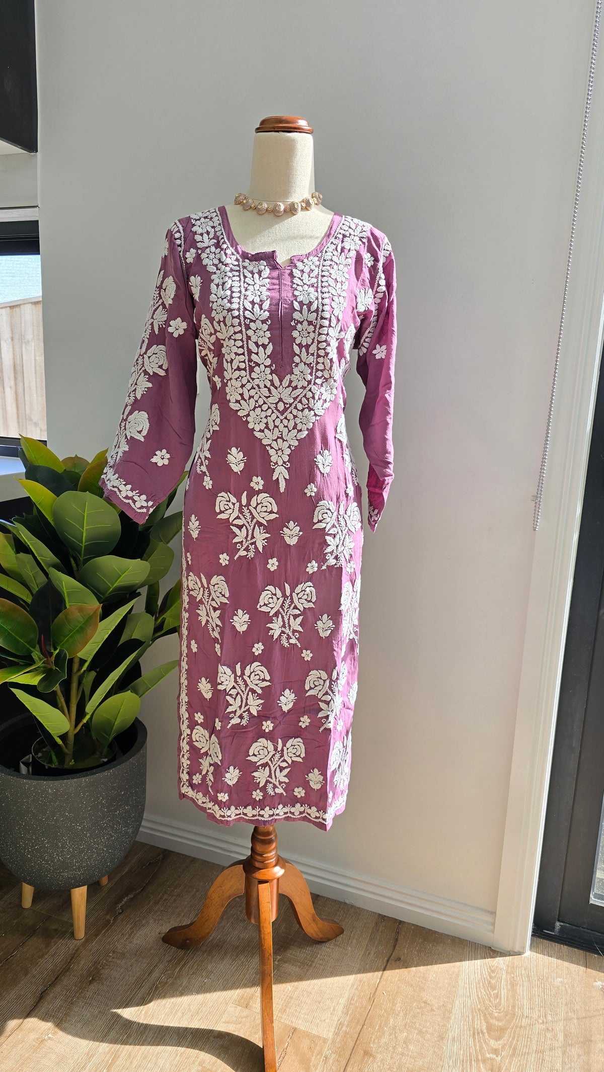 Modal 3D work Chikankari Kurtis