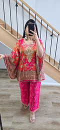 Crepe Ponchu Kaftan Set