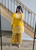 Yellow Co-ord set - Rayon