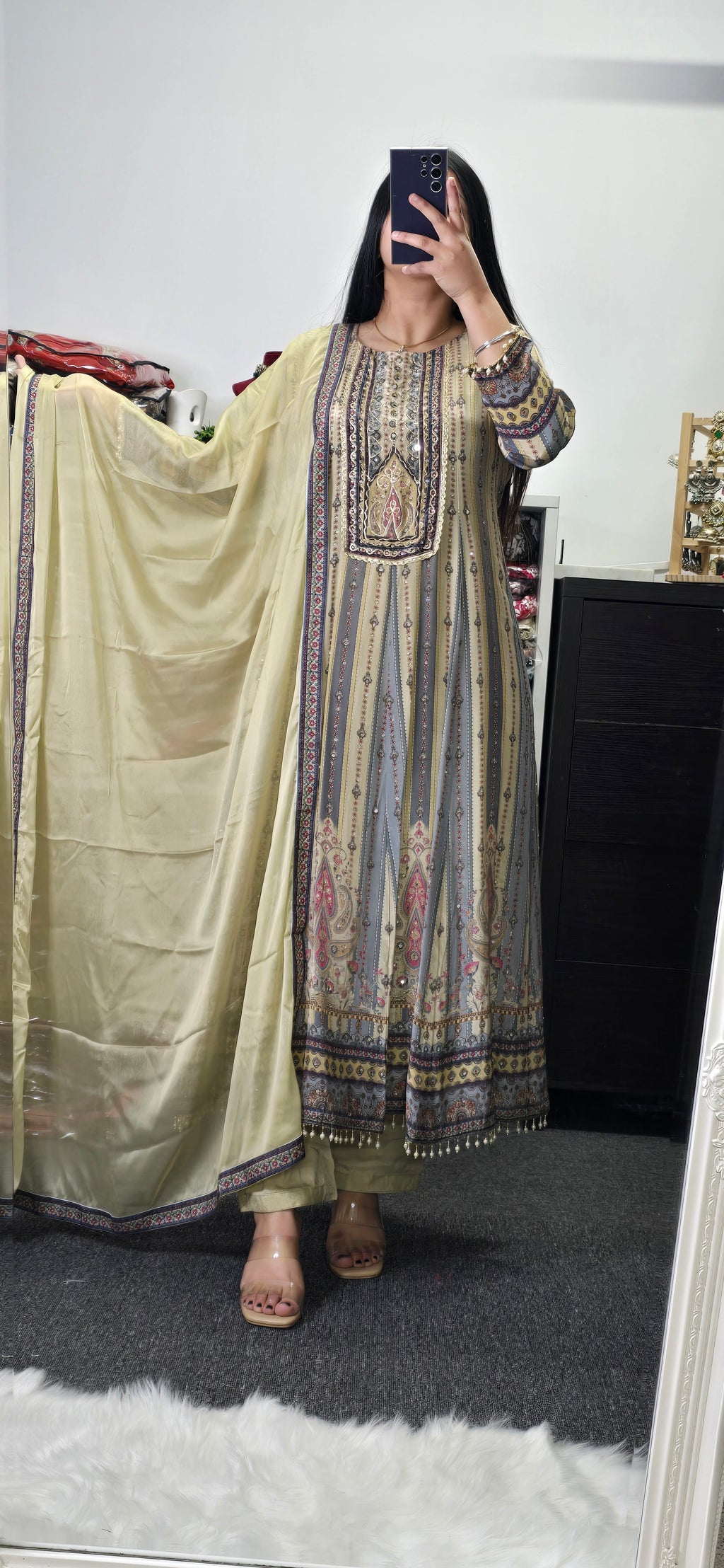 Aanya - pure Crepe Anarkali
