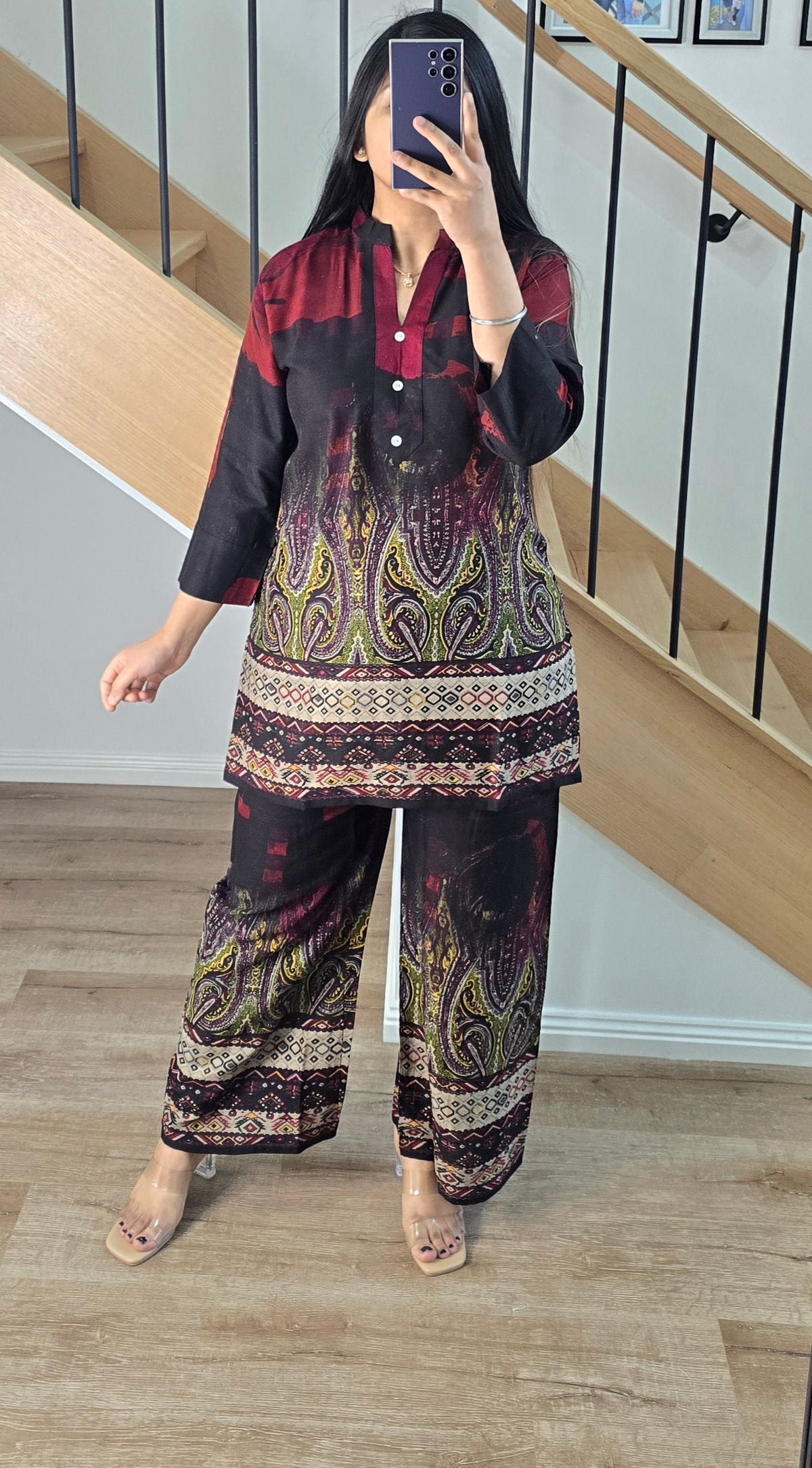 Rayon printed Co-ord