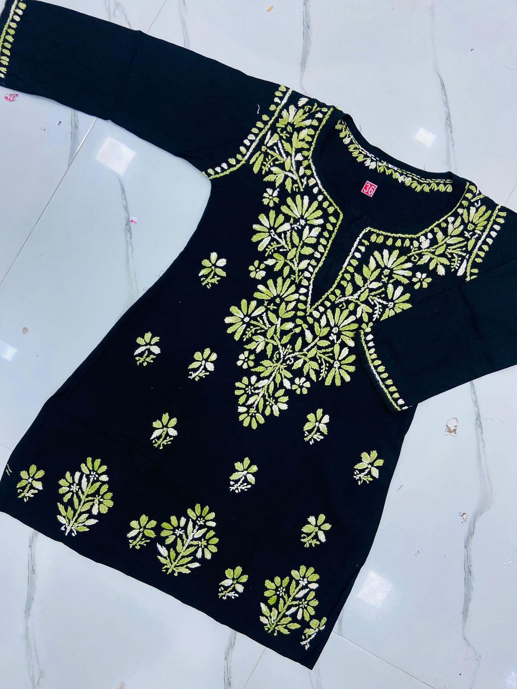 Modal Chikankari Short Kurti