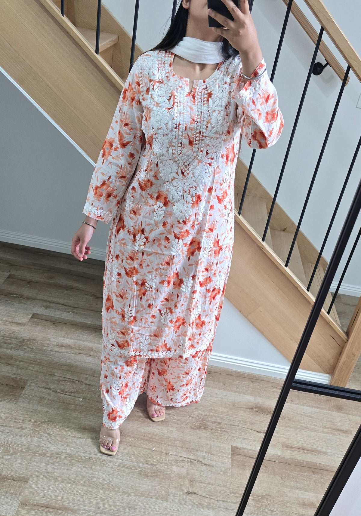 Mul Cotton Chikankari Set (dupatta not included)
