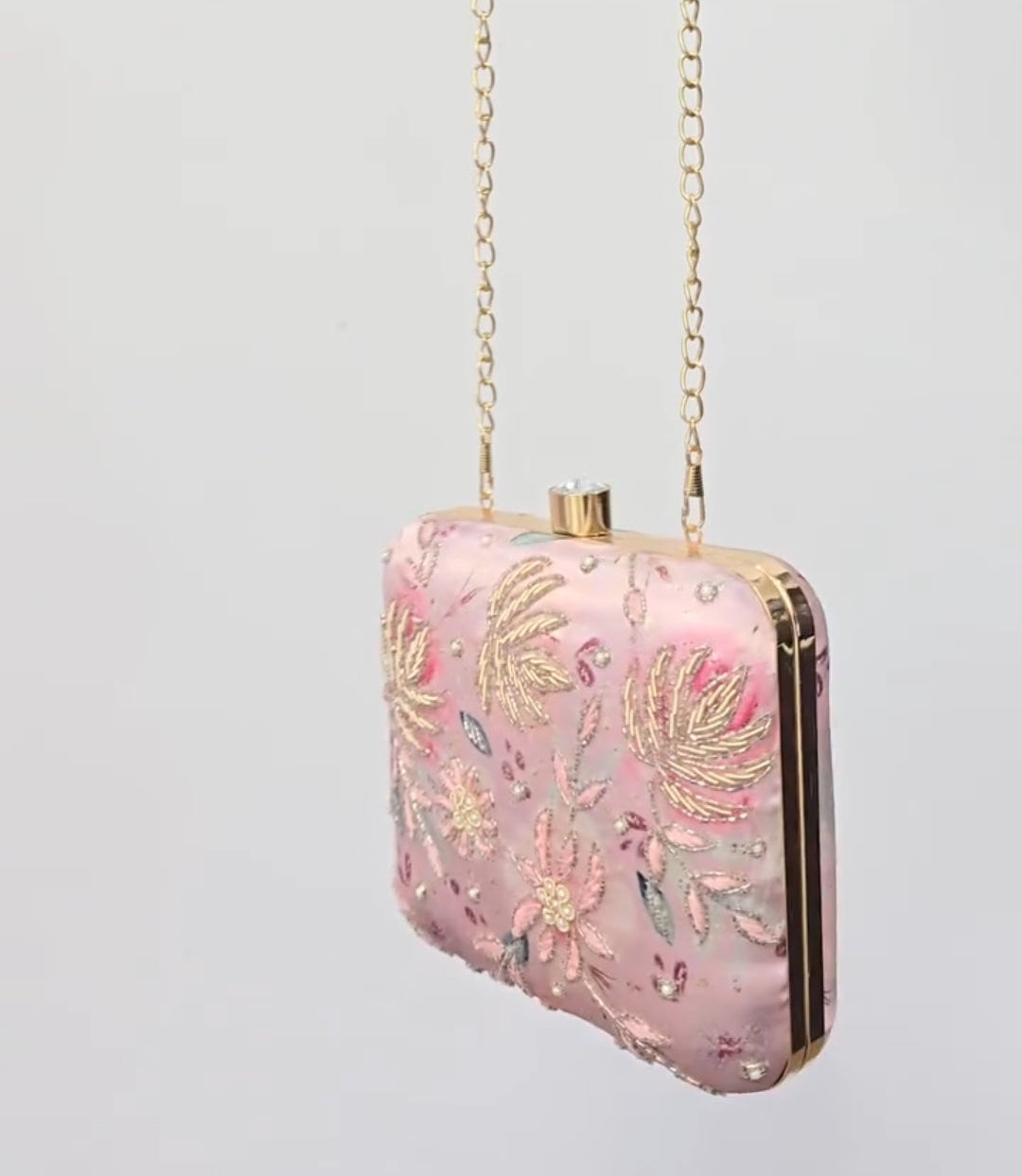 Dusty pink Square Clutch
