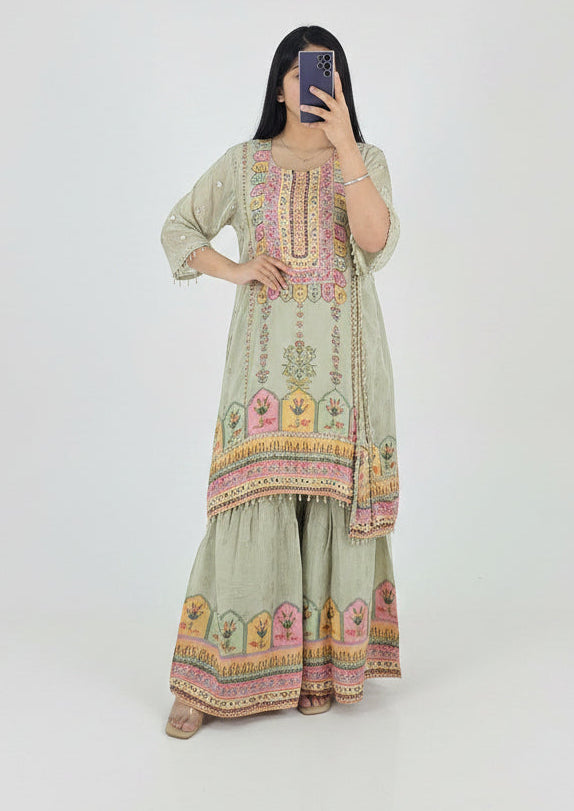 Crepe Garara Kaftan Set