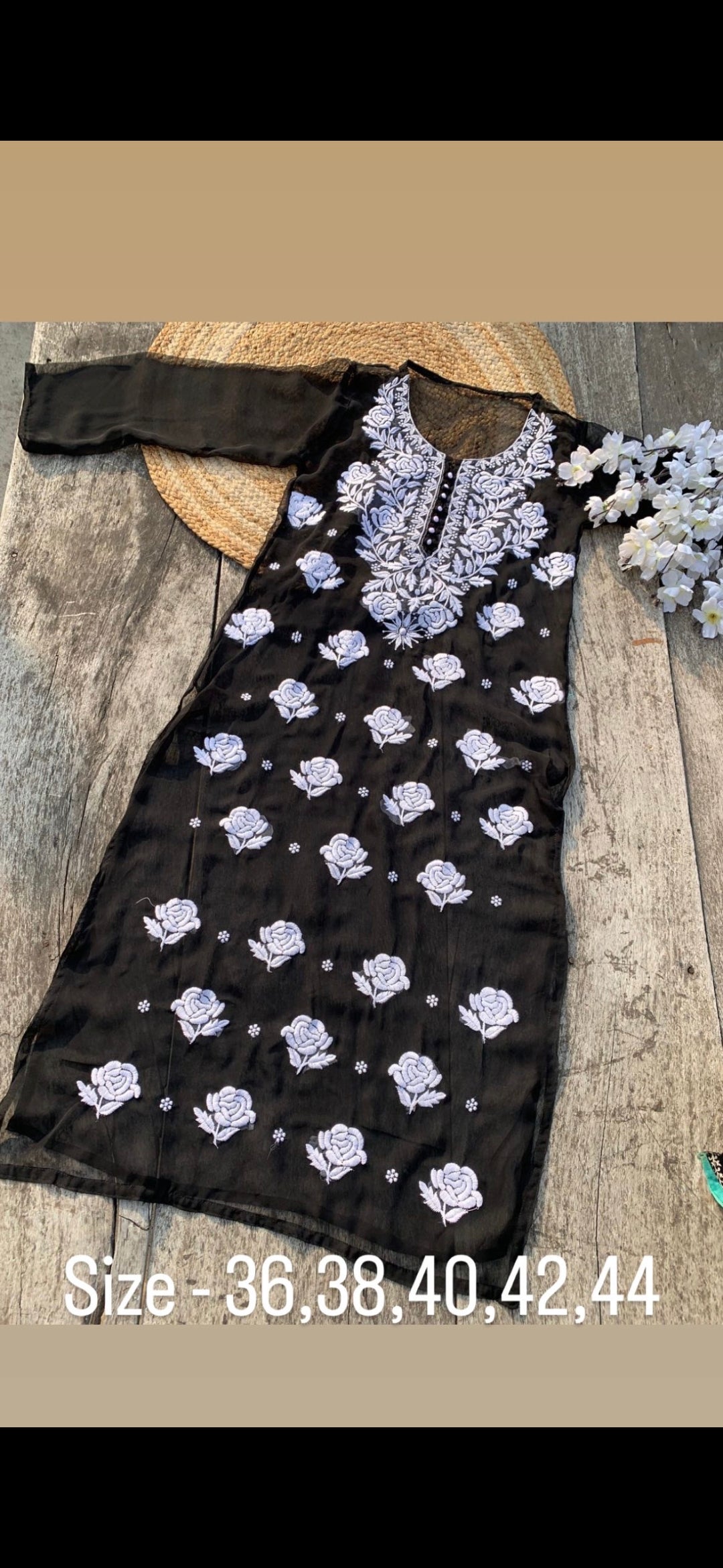 Georgette long kurti