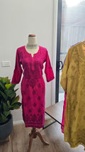 Chanderi Silk Kurtis(colours available)