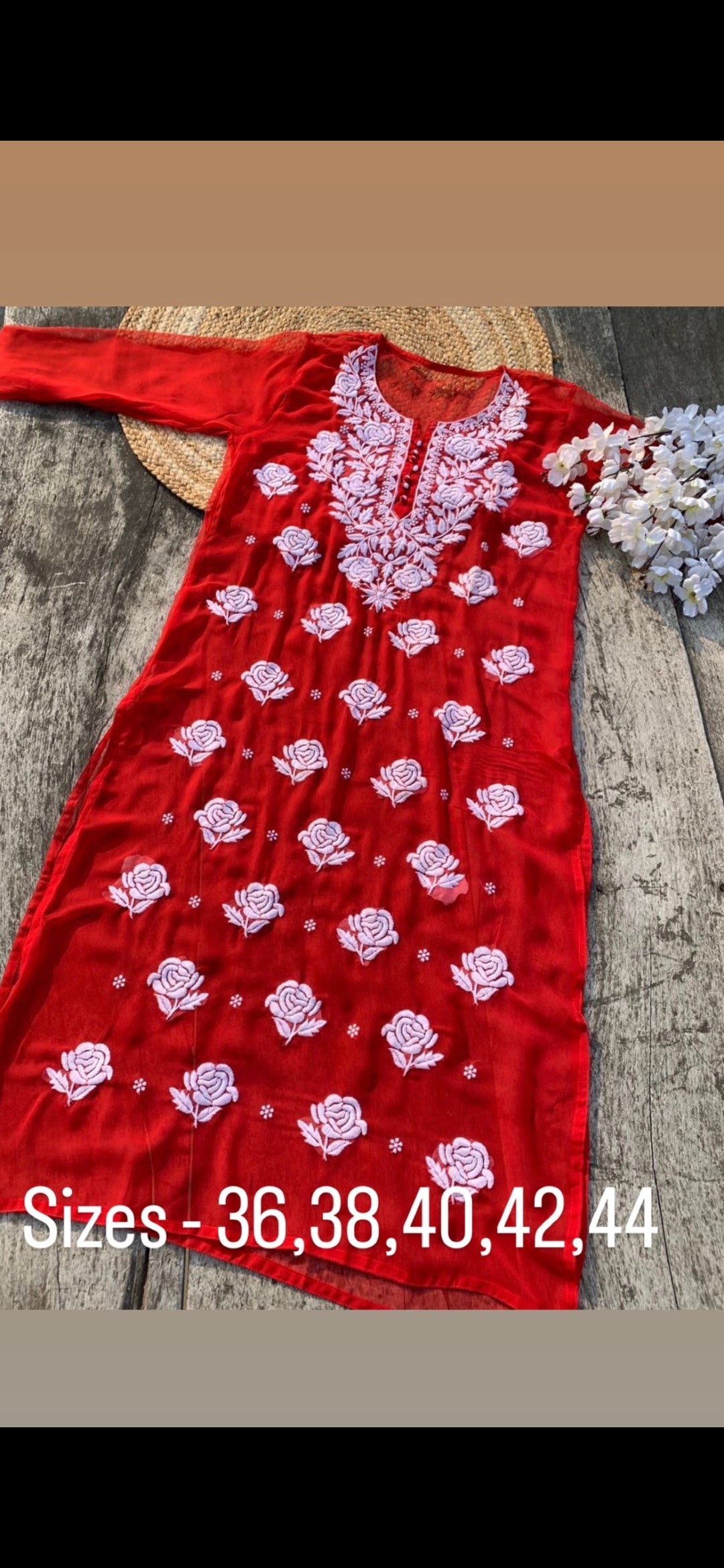 Georgette long kurti
