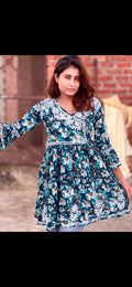 Angrakha style chikankari Kurtis Short