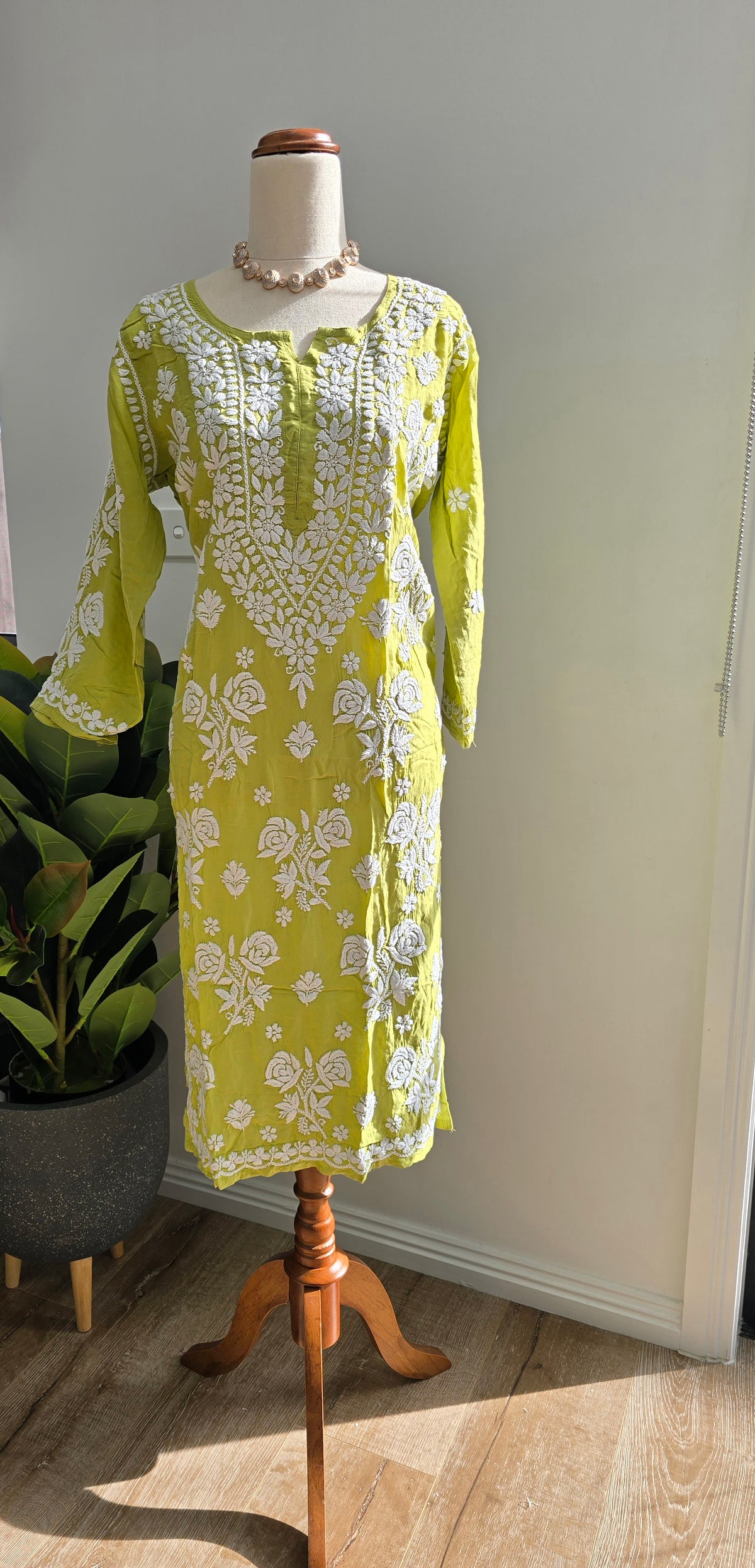 Modal 3D work Chikankari Kurtis