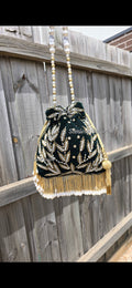 Green hand work potli bag