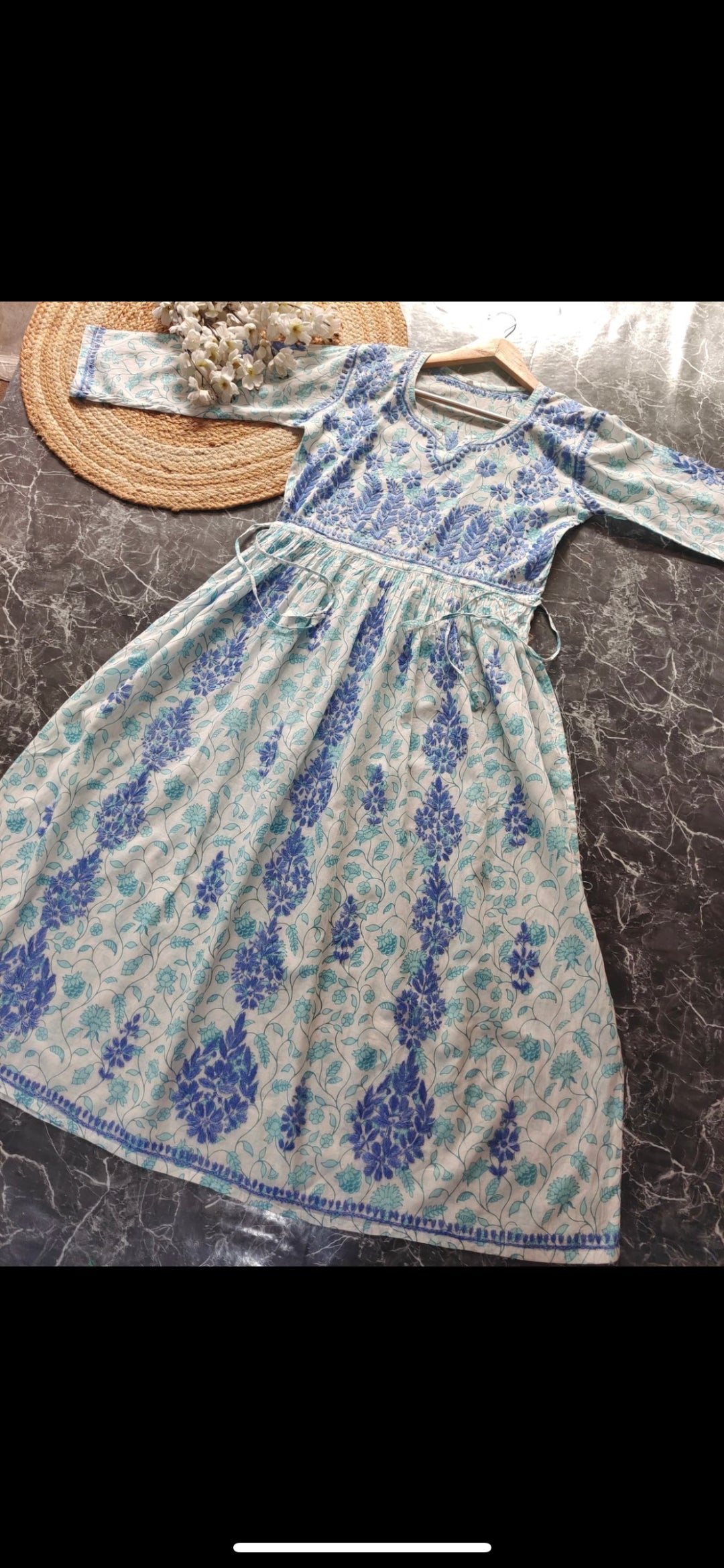 Muslin chikankari Kurti