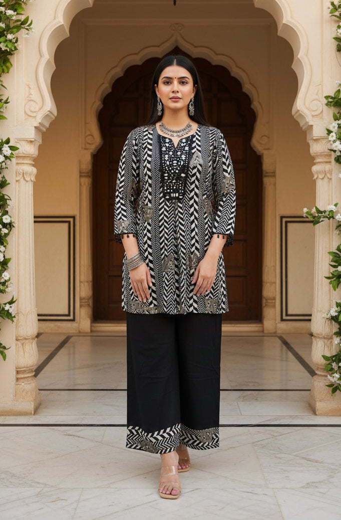 Mirror Rayon Co-ord Set